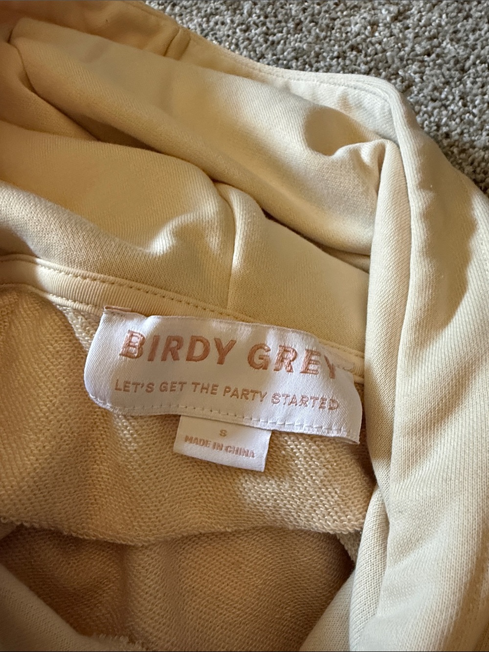 Birdy Grey Cream Hoodie And Shorts Loungewear Set View 4